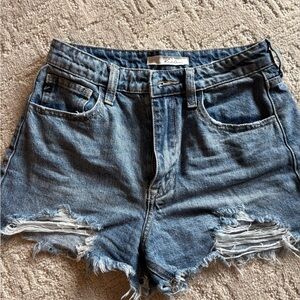 KanCan Light Blue Ripped Jean Shorts
